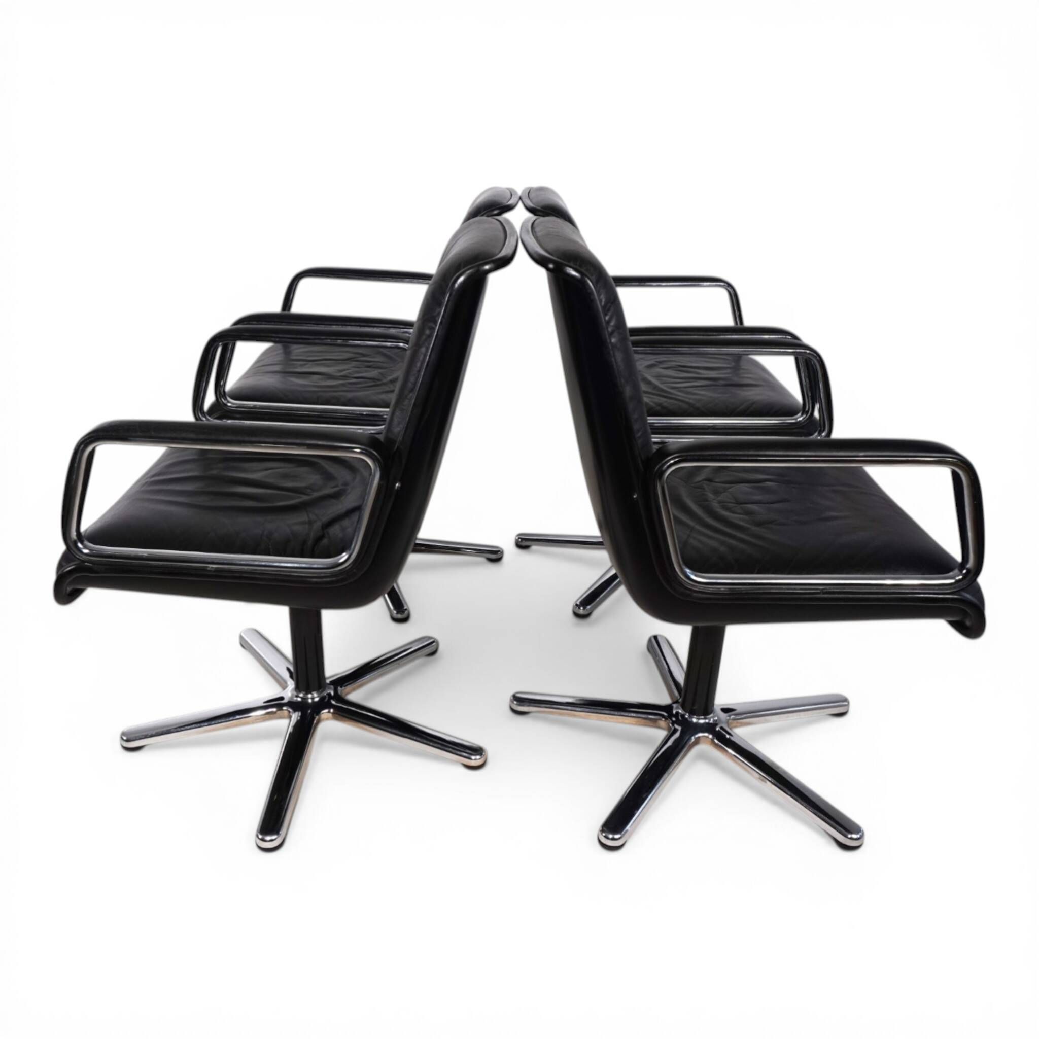 Set of 4 Wilkhahn Delta swivel chairs by Delta Design, 1970