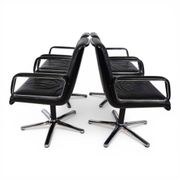 Set of 4 Wilkhahn Delta swivel chairs by Delta Design, 1970