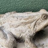 Cement frog, signed A. Picot