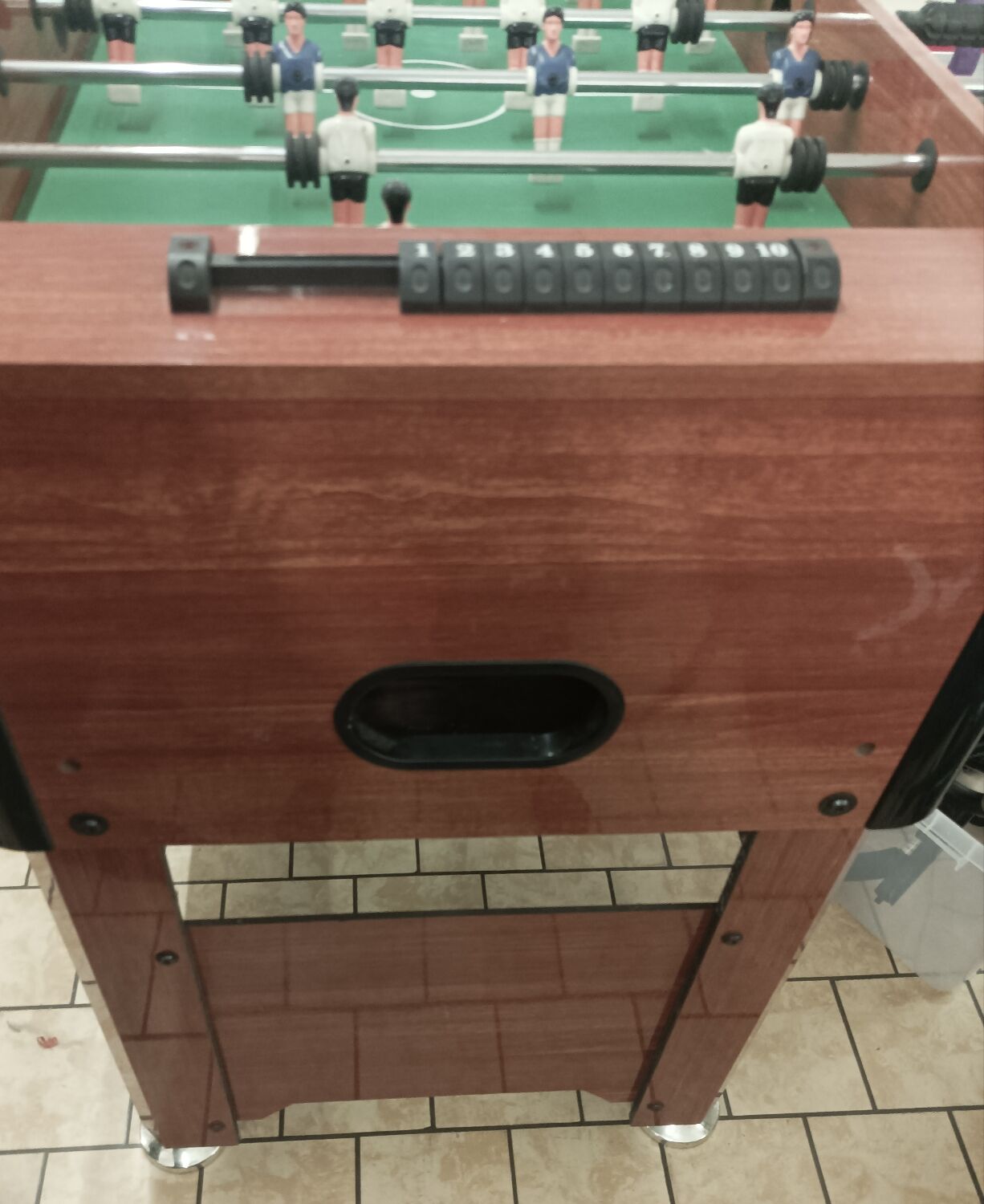 Old table football wood chrome vintage
