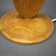 Mid-century adjustable wooden table lamp with floral shade, Czechoslovakia, 1970.