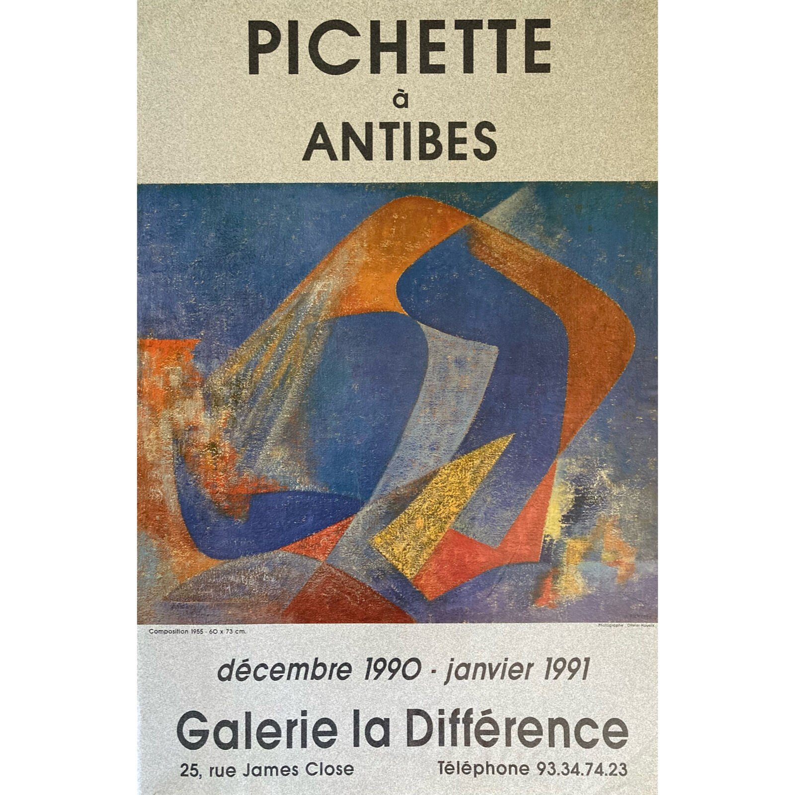 Poster by James Pichette for galerie la différence 1990/91