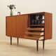 Teak highboard with bar section, Denmark, 1960s