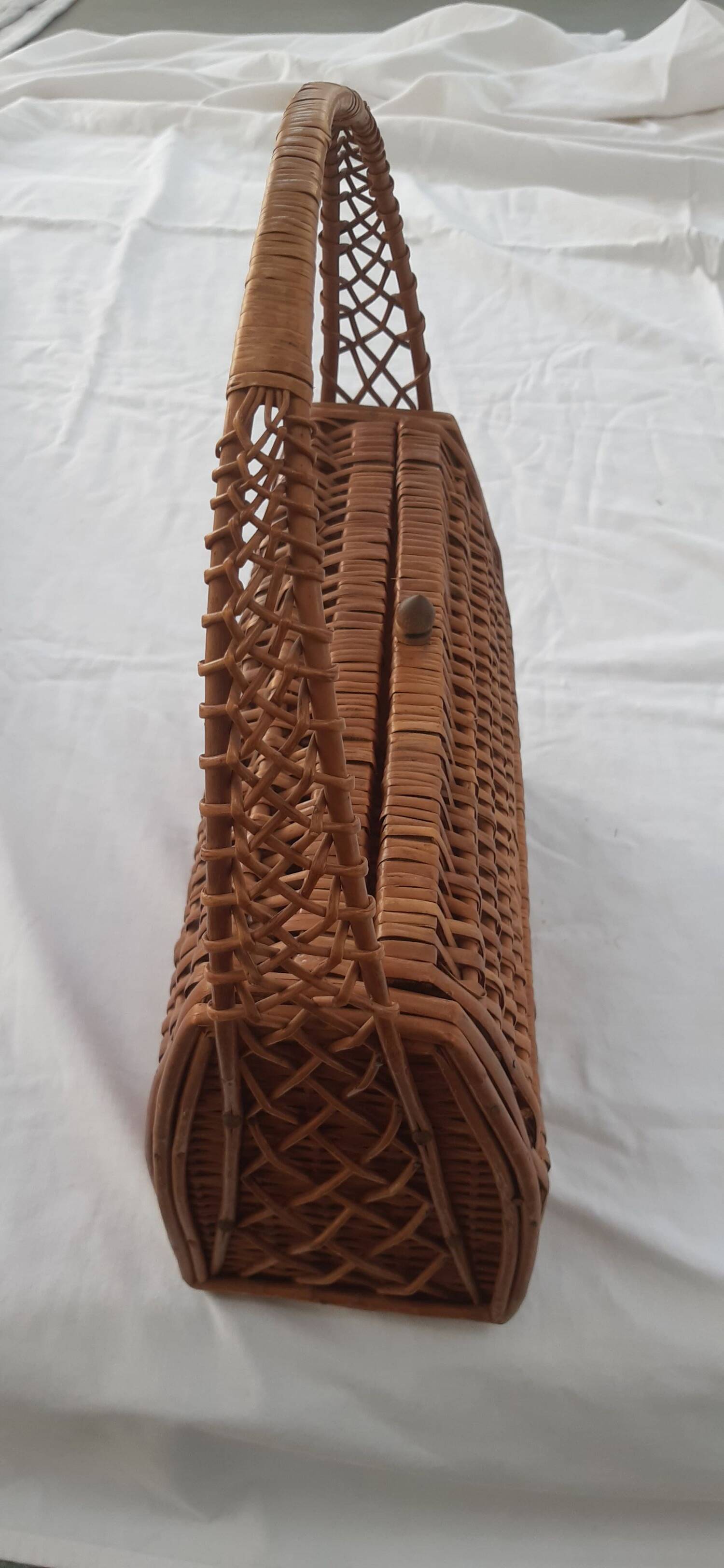 70s wicker handbag
