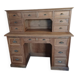 Antique desk with 15 drawers, professional furniture.