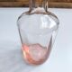 Vintage pink glass bottle