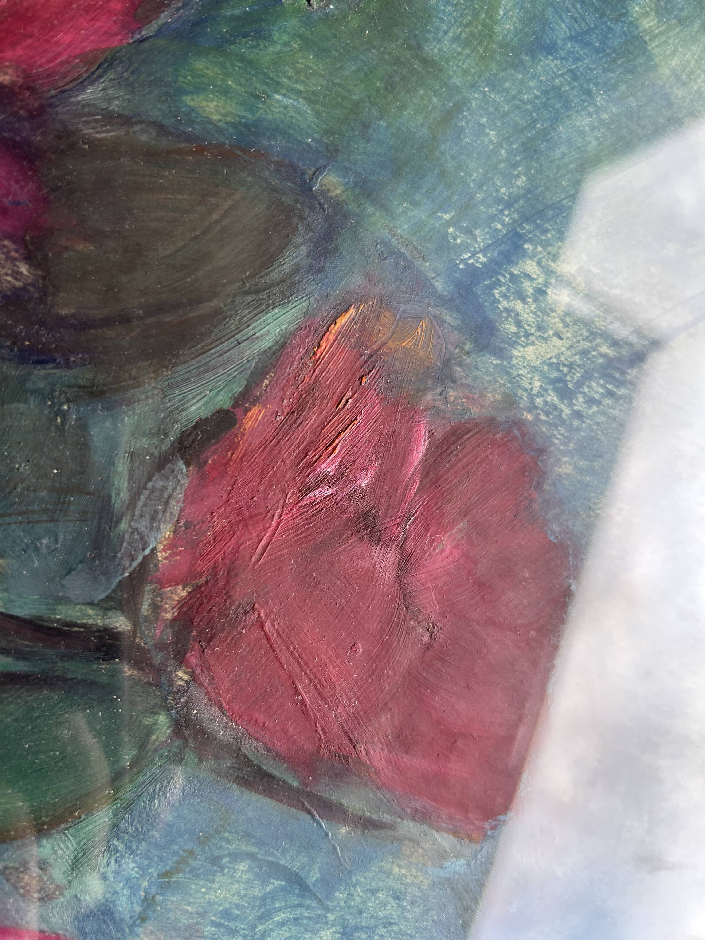 Huile sur papier signée Andrée Ruy Petroff