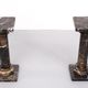 Two black portoro marble pedestals, Italy