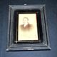 Old frame in black wood and painted glass fixed under glass 1900 - old sepia photograph