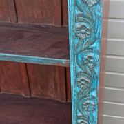 Very large old wooden bookcase