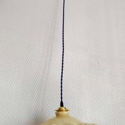 Yellow glass draped suspension Art Deco
