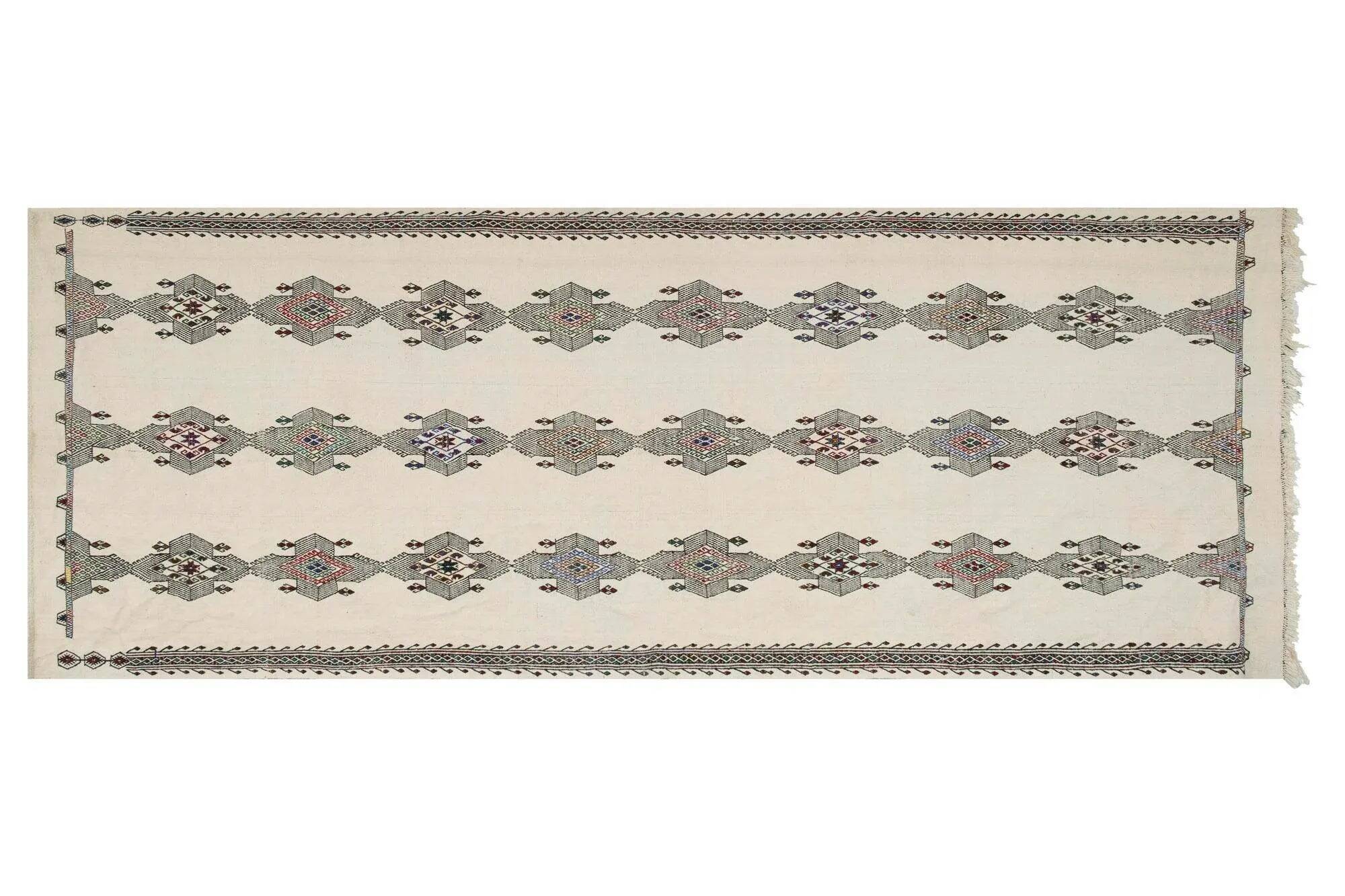 Tapis de couloir turc vintage 145x385 cm
