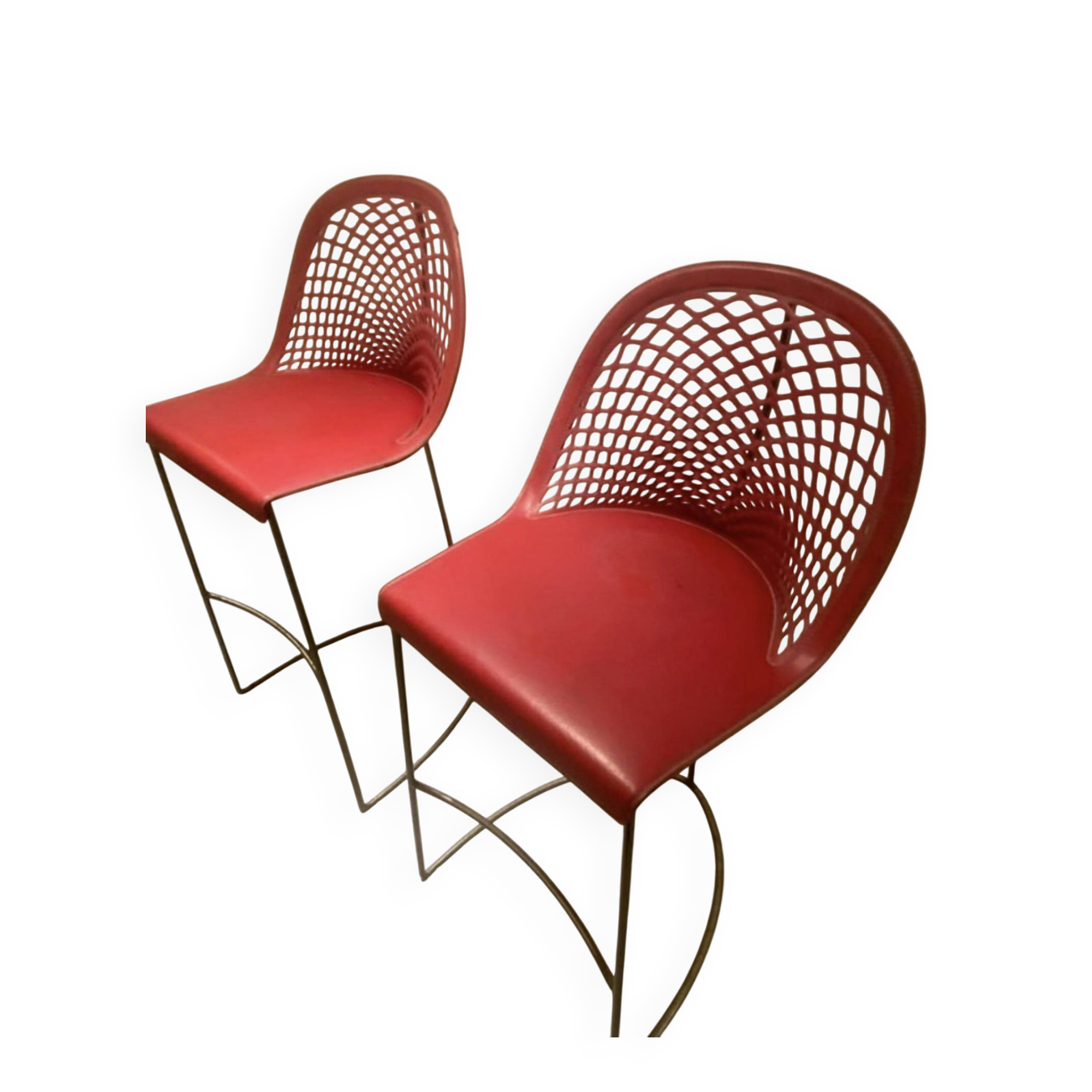 2 tabourets de bar MIJD Guapa rouge