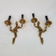 Pair of Louis XV style bronze wall lamps