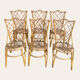 Série de 6 chaises en rotin Louis Sognot