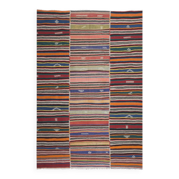 Vintage Turkish kilim handwoven 226x326 cm
