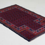 Gazak Afghan geometric pattern fringe rug 131x86cm