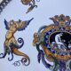 Decorative plate in Gien earthenware in Italian Renaissance style.
