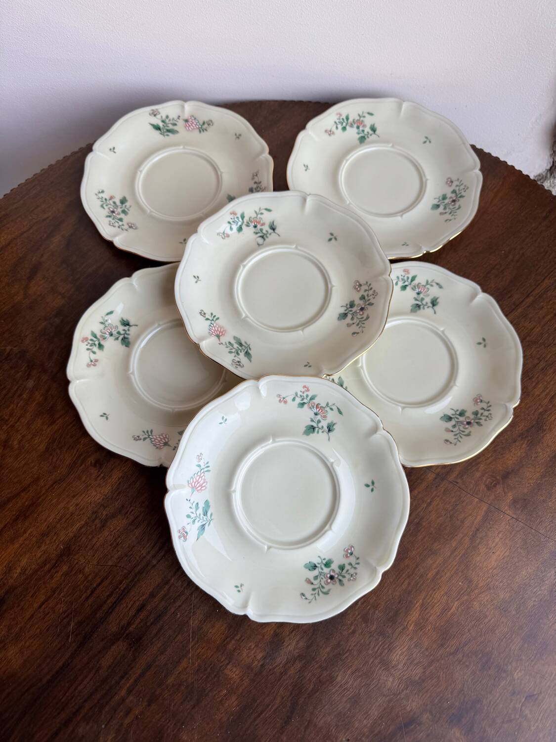 Set of 6 Limoges porcelain plates