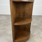 Art Deco corner unit in solid oak, corner cupboard