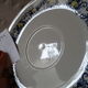 Villeroy and Boch. Cadiz model. Porcelain bowl with handle and its saucer. Design.