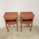 2 relooked cherry wood bedside tables
