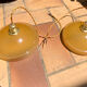 Suspension duo frosted glass orange and golden electricity new