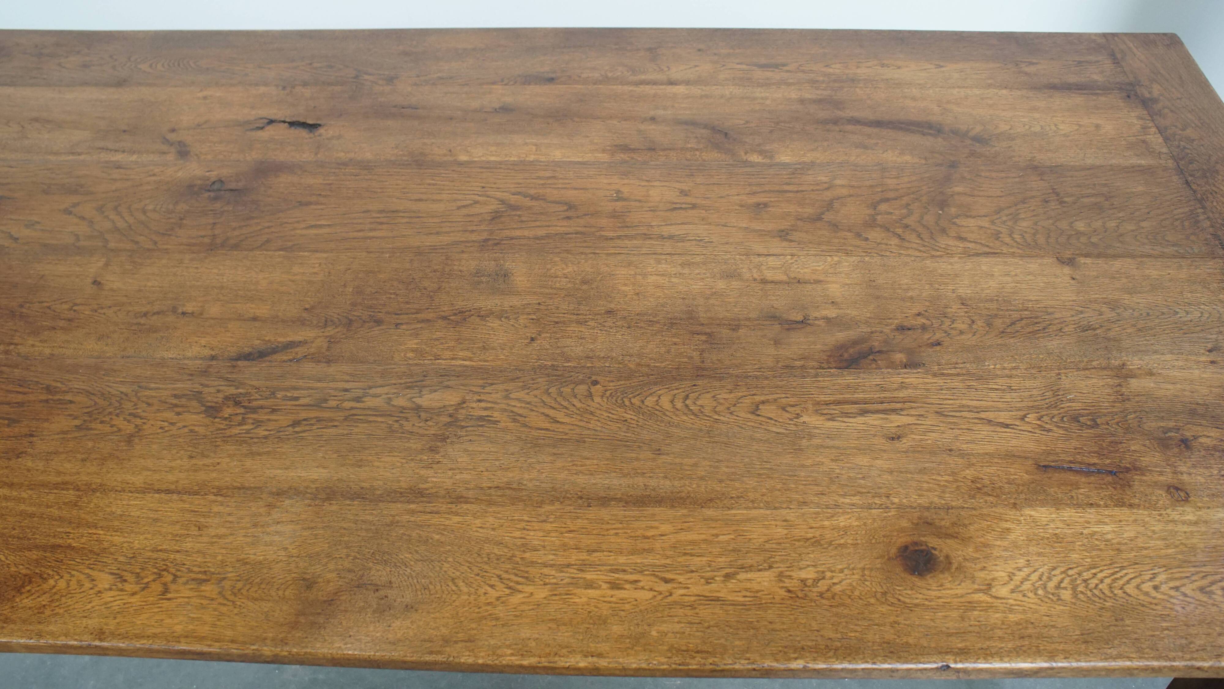 Antique French Oak Dining Table for 6 to 8 People