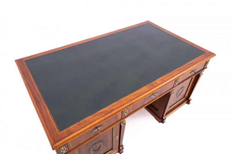 Large double-sided Empire-style desk, France, circa 1870. After renovation.