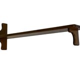 Vintage wall shelve rack bookshelf in oak wood minimalist