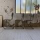 Trio de chaises Tubax 1950
