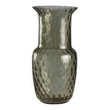 Vase vintage en verre fumé, manufacture Murano, Italie, années 1960