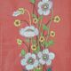 Floral embroidery painting