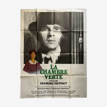 Affiche cinéma originale "La Chambre verte" François Truffaut 120x160cm 1978