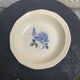 Hollow dish with blue rose motif, octagonal, vintage Digoin