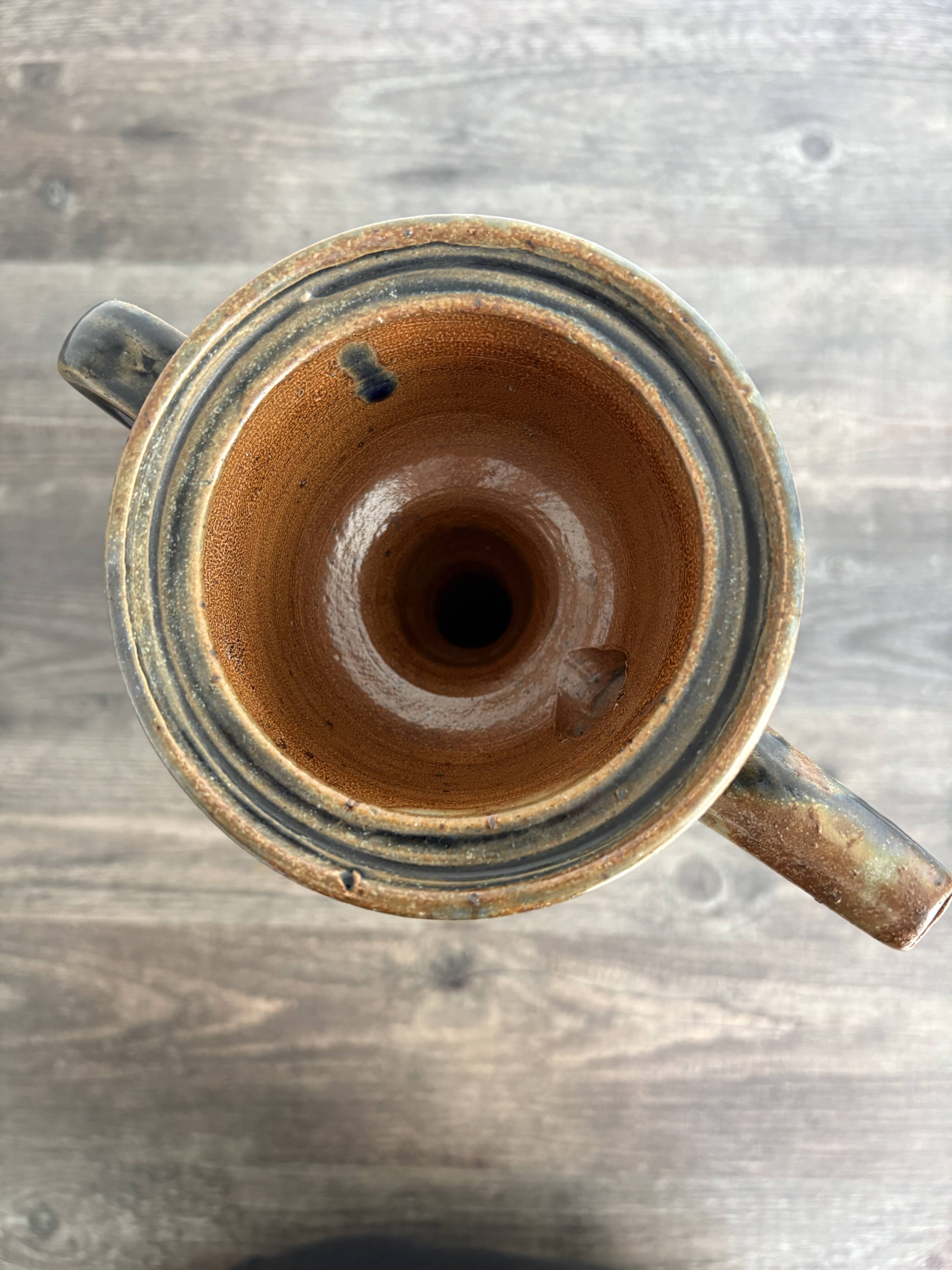 Bougeoir / Pied de lampe en céramique émaillée