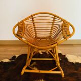 Children's rocking-chair in rattan