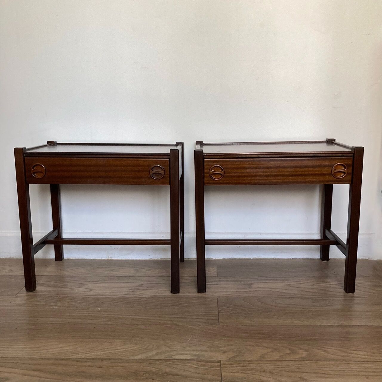 Jacques Hauville pair of bedside