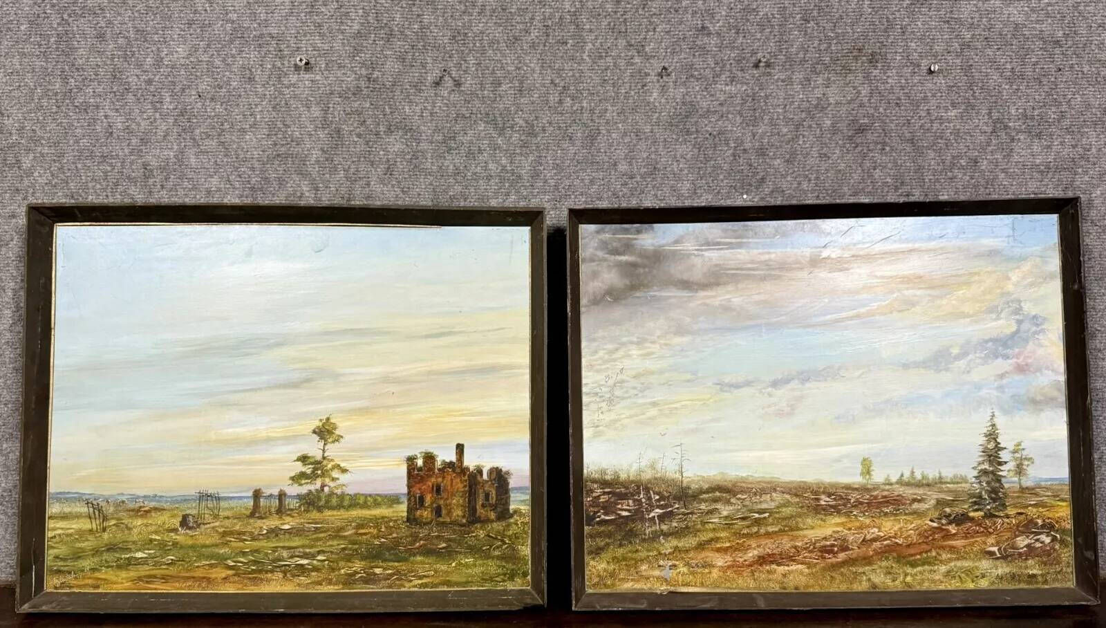 Boris Mitavski (1948): "La maison oubliée" pendant de 2 tableaux Russes