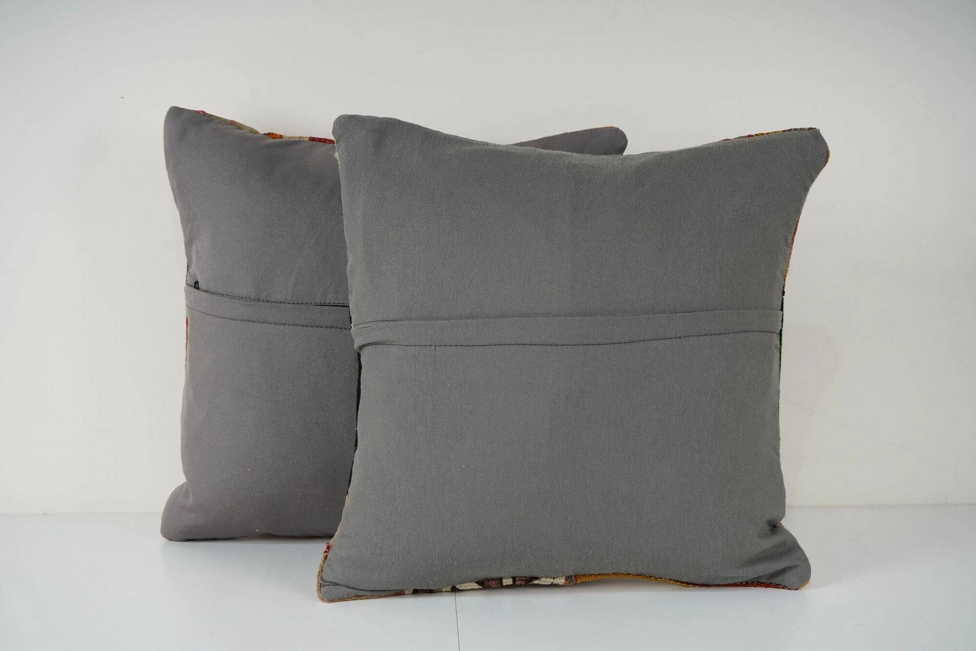 Set of 2 vintage Turkish cushion covers 51x51 cm