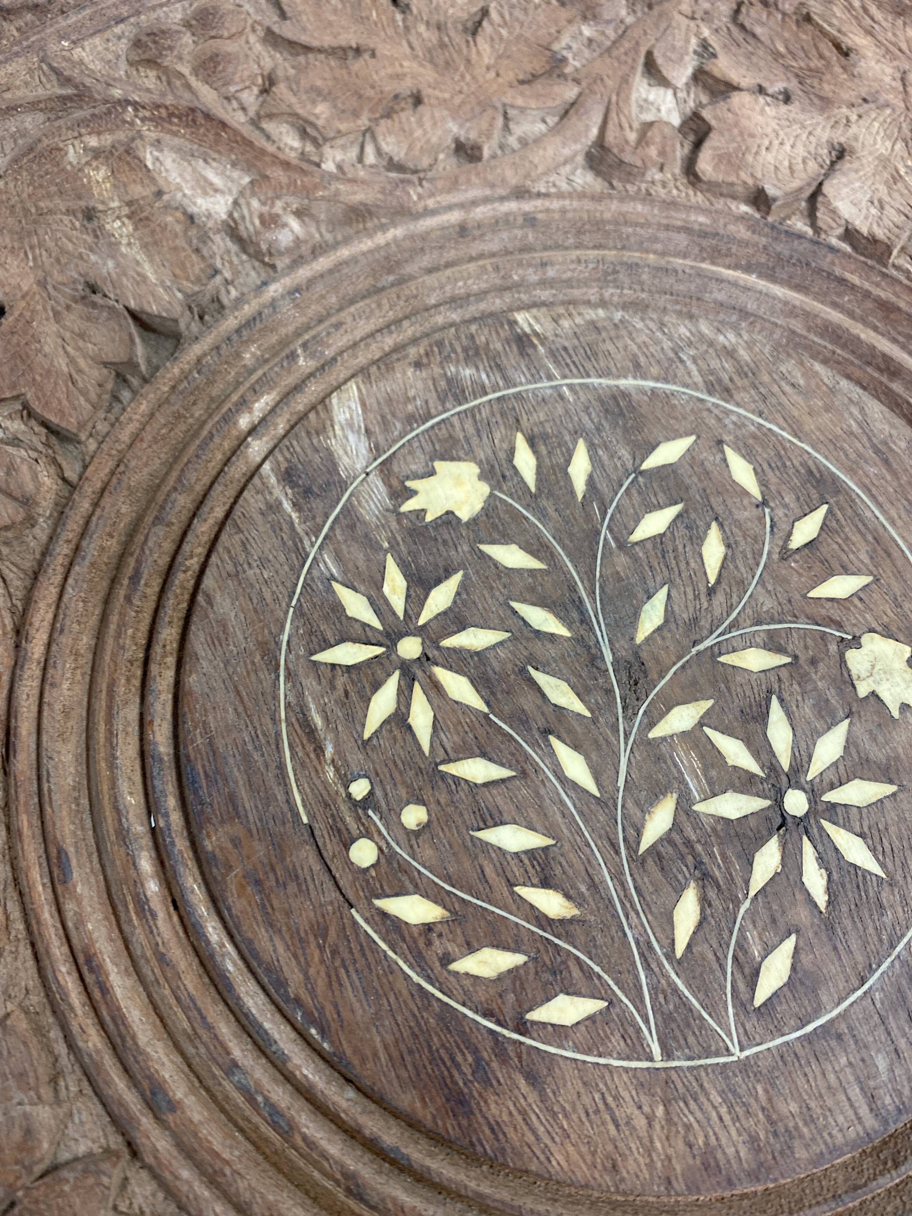 Anglo-Indian carved side table