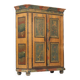 Cabinet de mariée peint en art populaire rustique antique de ferme 1822