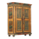 Cabinet de mariée peint en art populaire rustique antique de ferme 1822