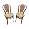 Set de 2 chaises bistrot viennoise fischel bois courbé