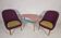 Chaises et table vintage, 1960, ensemble de 3