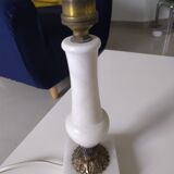 Alabaster and brass lamp
