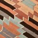 Tapis Kilim vintage, motif géométrique en zigzag dans des tons terreux et pastel