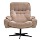 1970s, Danish swivel armchair, beige furniture fabric.