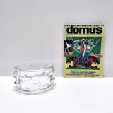 Vase en verre de Murano transparent avec bugne attribuable à Barovier