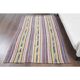 Vintage Turkish Oushak Handmade Wool Cotton Beige Kilim Area Rug 129x210